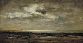 Charles-Francois Daubigny Strandgezicht bij maanlicht